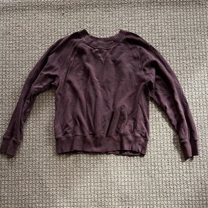 Old Navy Women's Maroon Crew Neck Sweatshirt